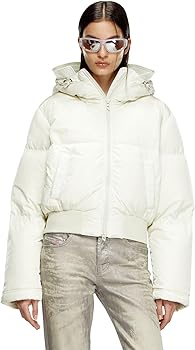 Diesel ホワイト クロップドダウンジャケット Diesel ホワイト クロップドダウンジャケット